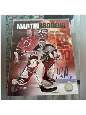 Martin Brodeur New Jersey Devils Signed Autograph 8x10 Hockey Photo With COA